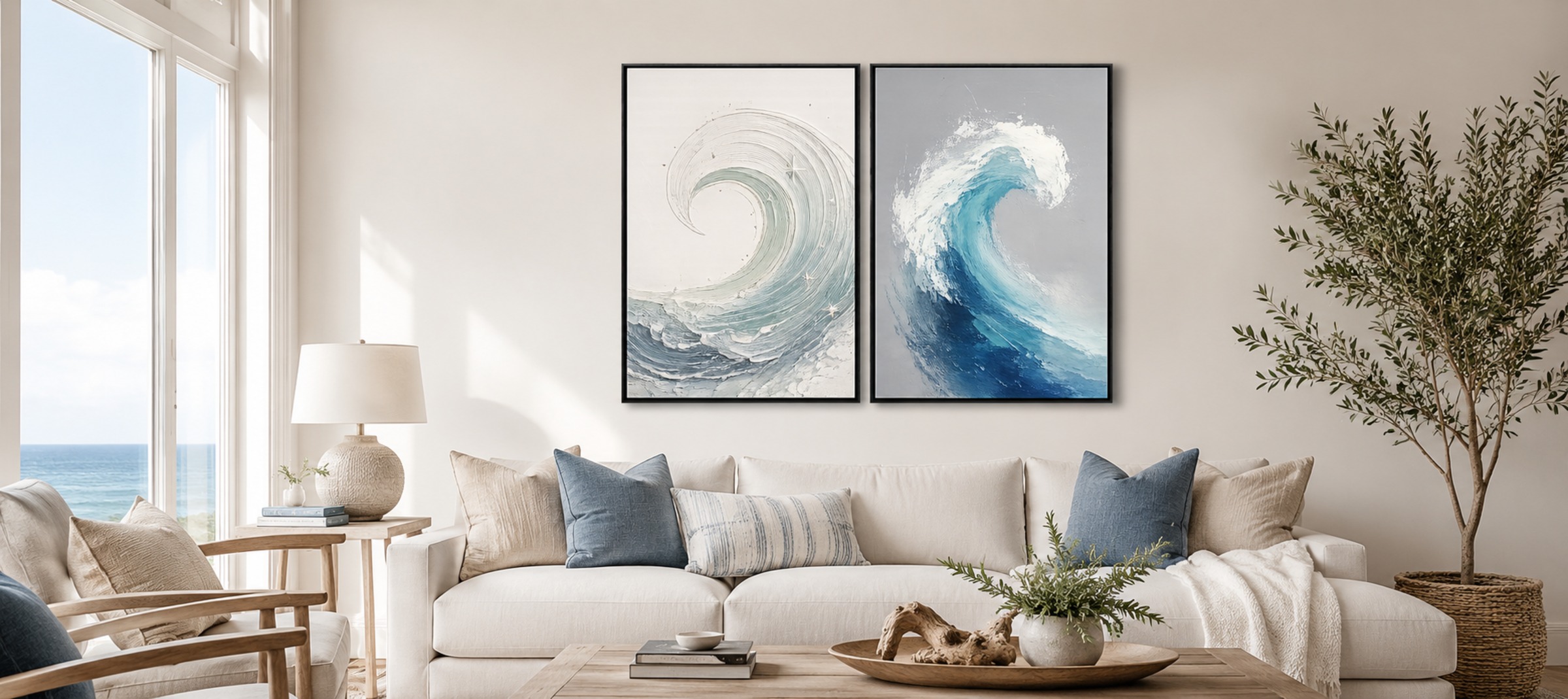 Personalized wooden wall art in a warm family room